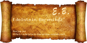 Edelstein Bereniké névjegykártya